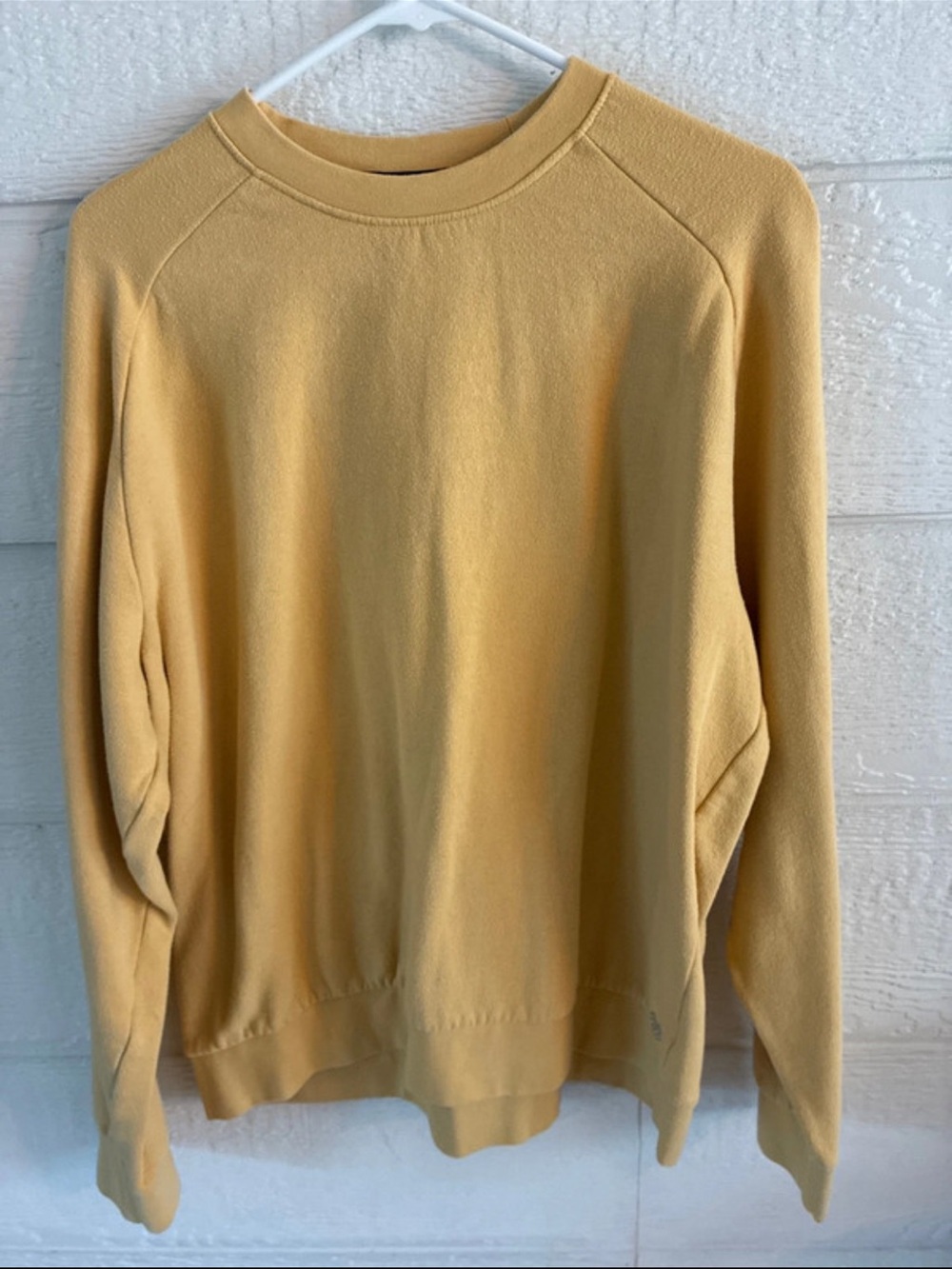 ZELOS Men's Crewneck Sweater in Golden Yellow
